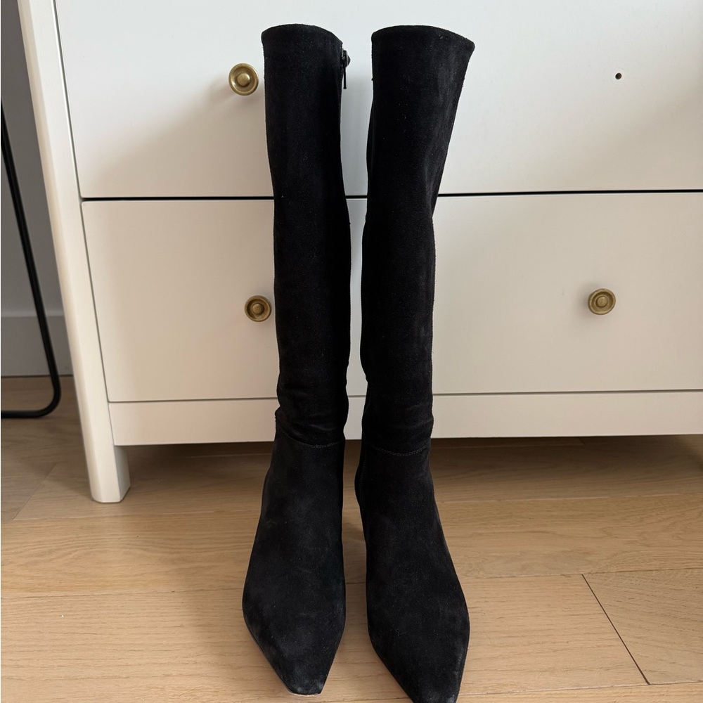Reformation Olya Black Knee-High Boots